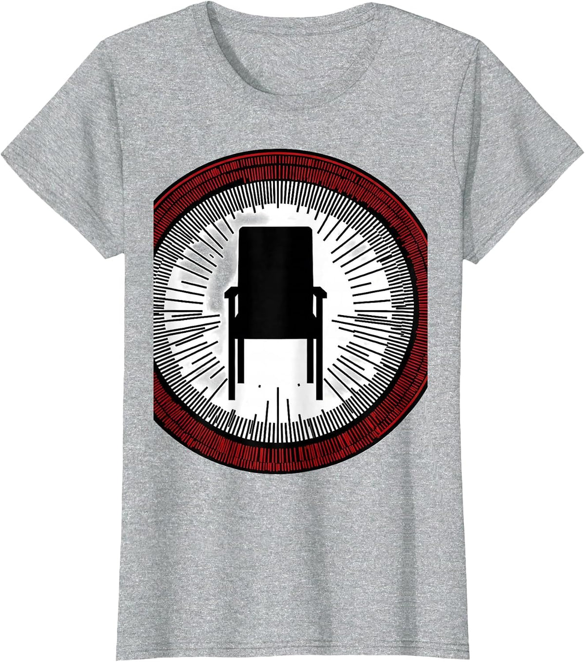 Women's Chair Badge School Counselor Appreciation Mental Health T-Shirt - Heather Grey