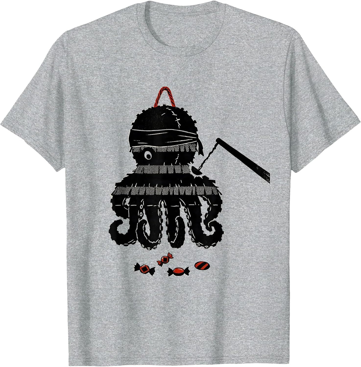 Men's Octopus Piñata Funny Cinco De Mayo Party Costume T-Shirt - Heather Grey