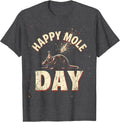 Men's Happy Mole Day Distressed Science Teacher Chemistry Student T-Shirt - Dark Heather Grey
