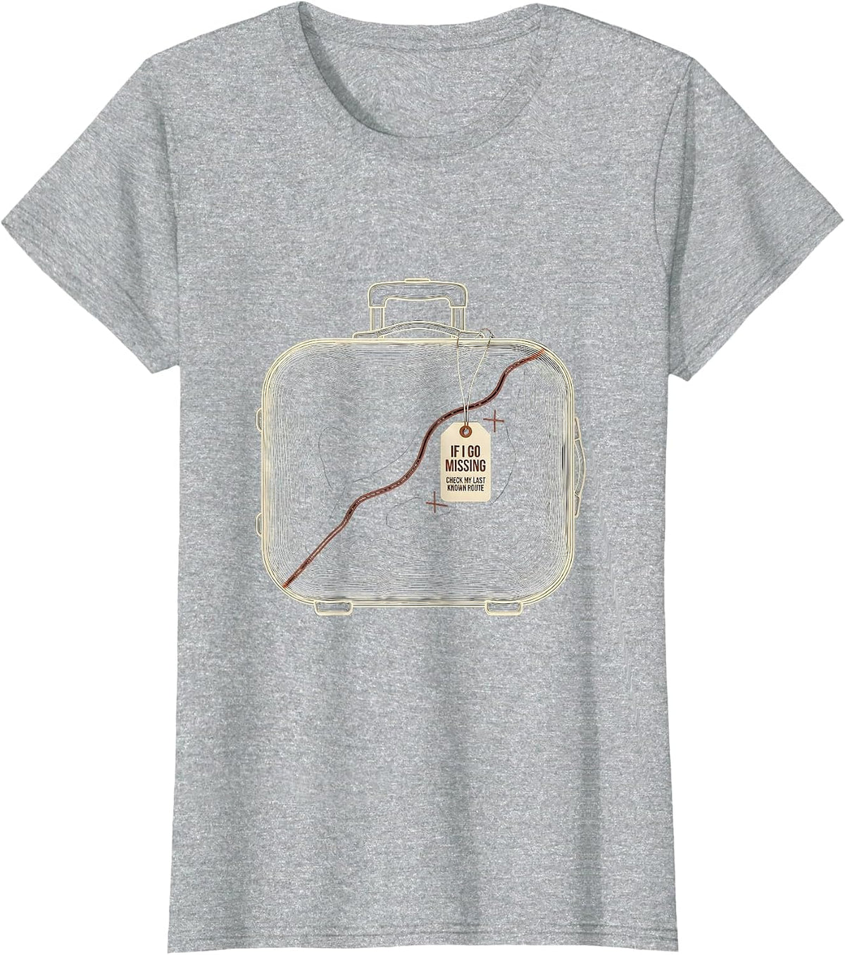 If I Go Missing, Check My Last Known Route True Crime Junkie T-Shirt - Heather Grey