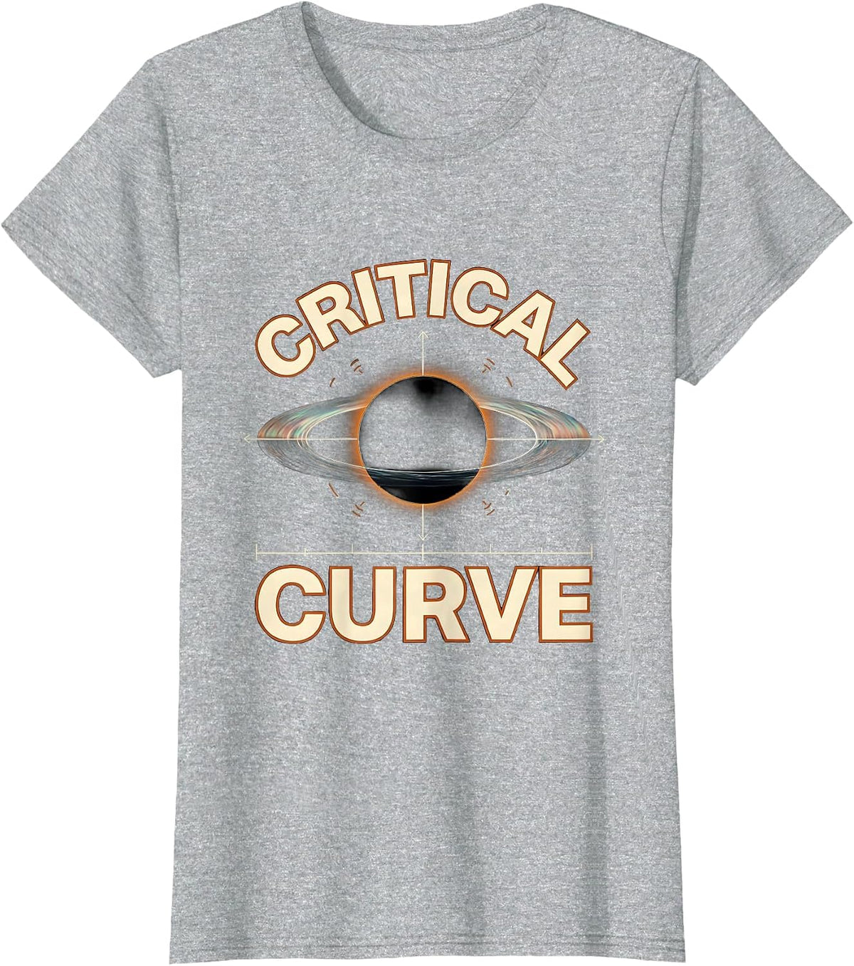 Critical Curve Black Hole Physics Astrophysics Science T-Shirt - Heather Grey