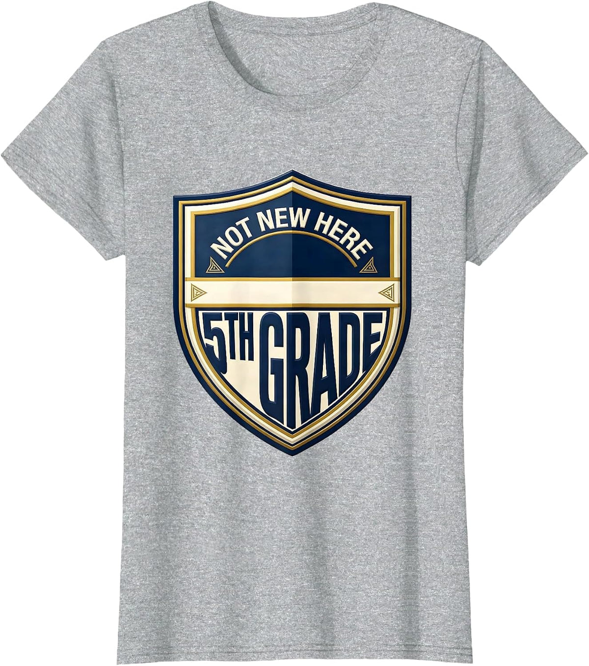 Women's Not New Here 5th Grade Bruh We Back Back To School Humor T-Shirt - Heather Grey