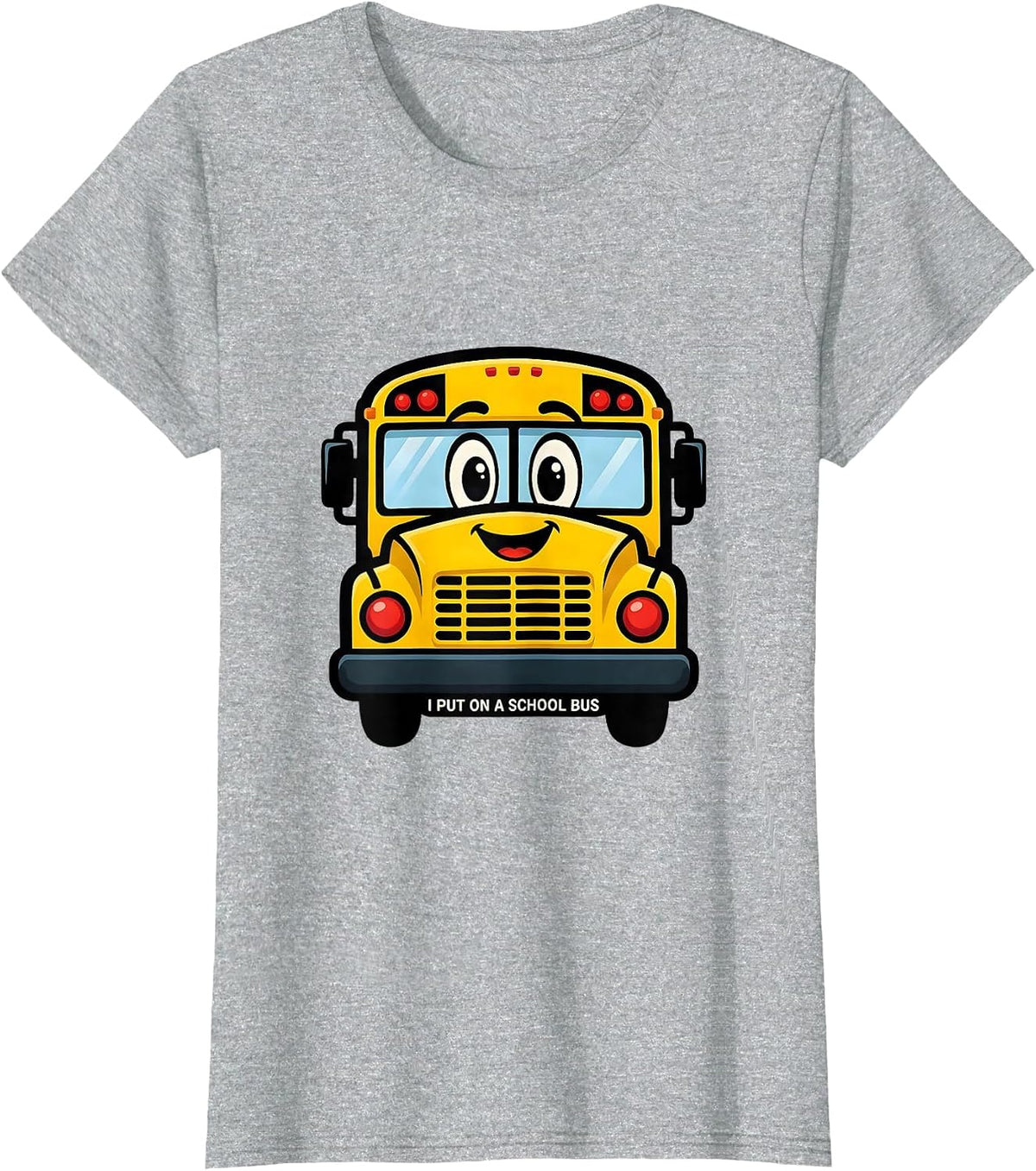 I Put On A School Bus Funny School Bus Driver Halloween T-Shirt - Heather Grey