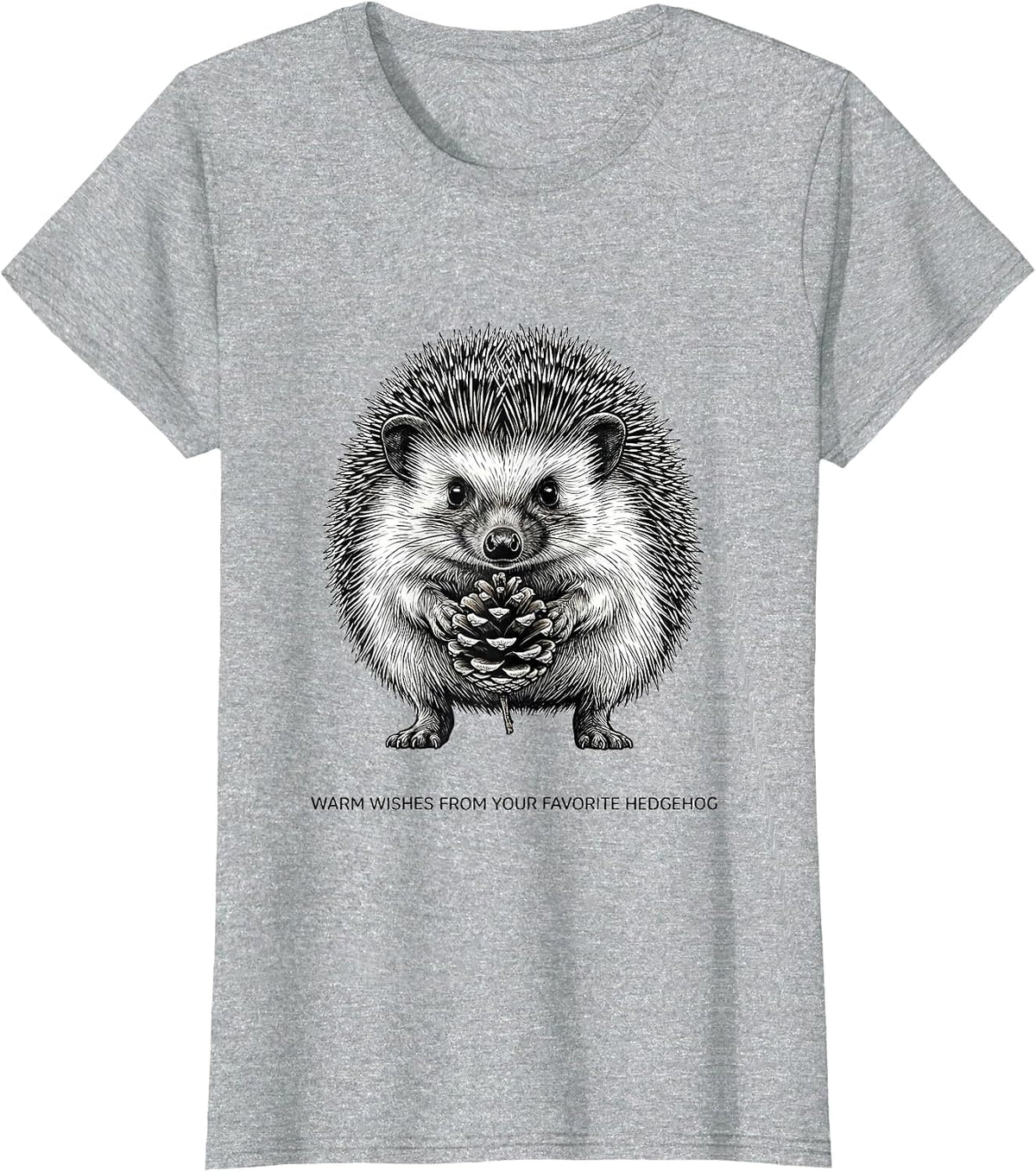 Warm Wishes From Your Favorite Hedgehog Cute T-Shirt - Heather Grey