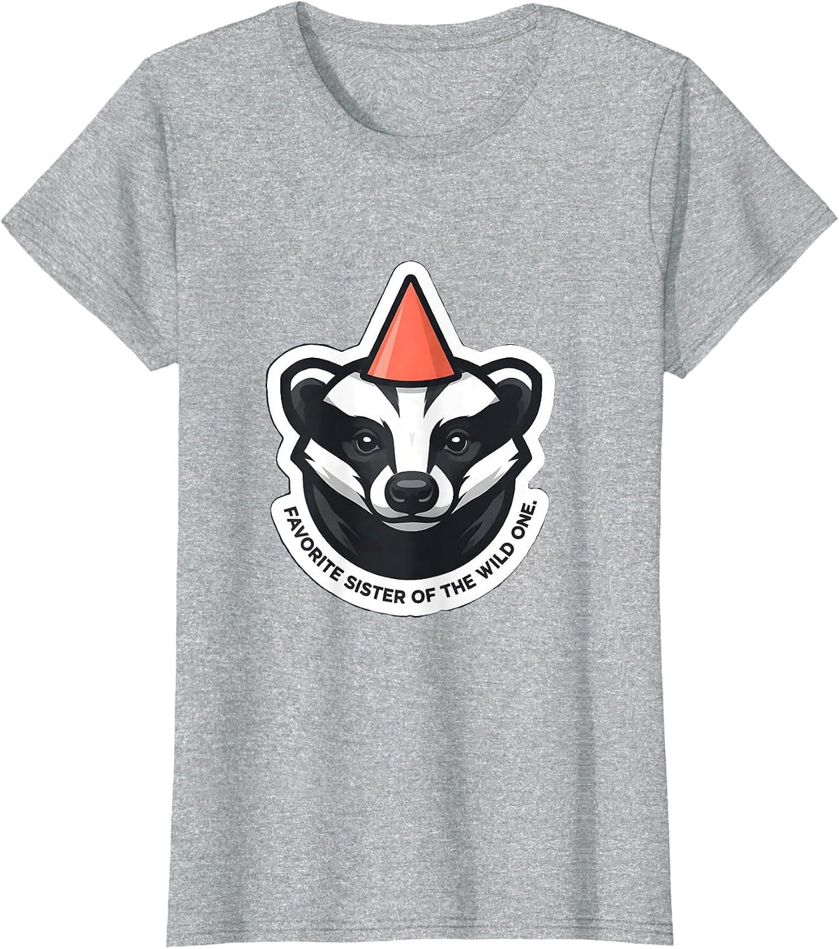 Favorite Sister Of The Wild One Whimsical Safari Party T-Shirt - Heather Grey