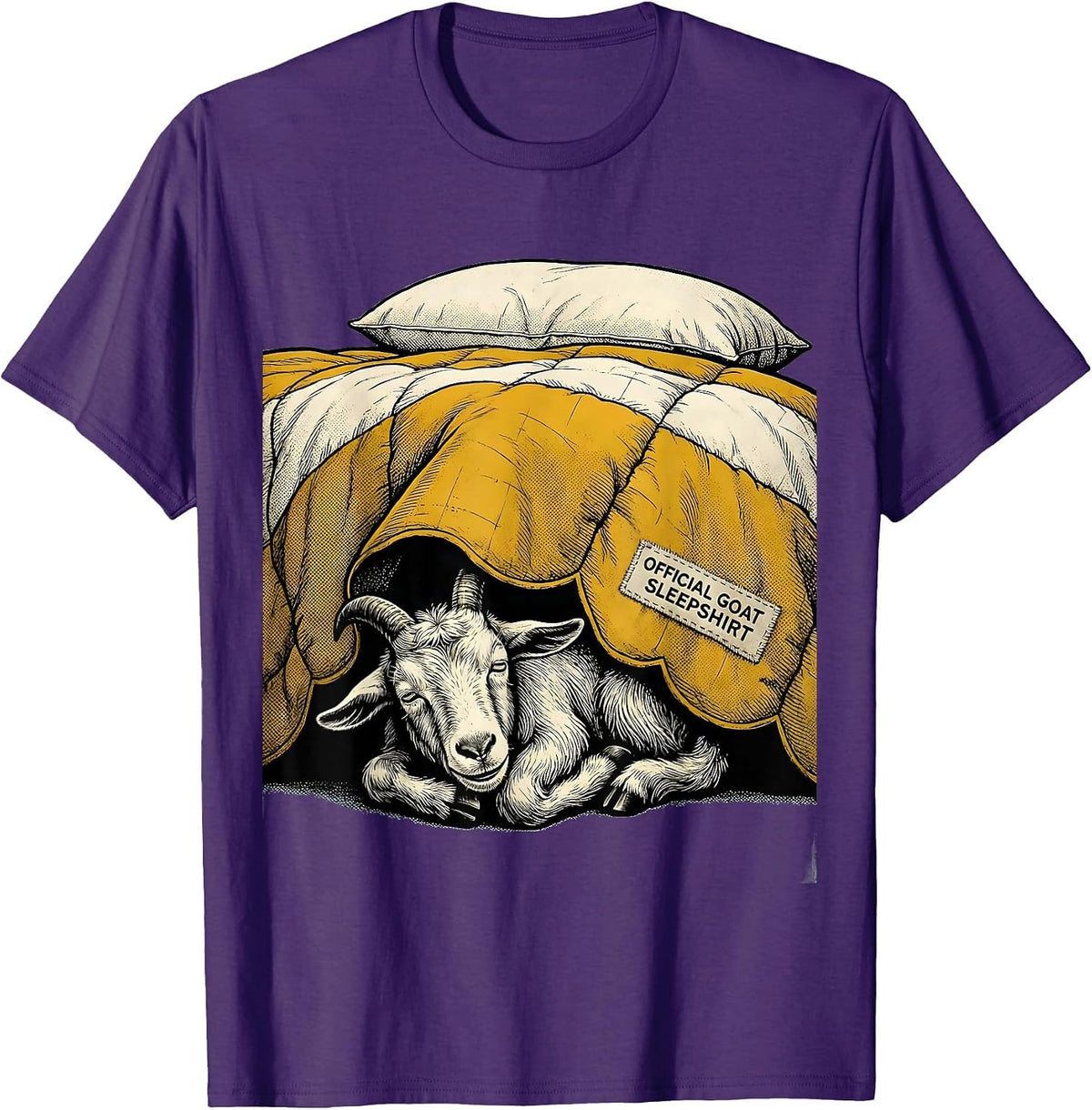 Official Goat Sleepshirt Cute Animal Lover Pajama Humor T-Shirt - Purple