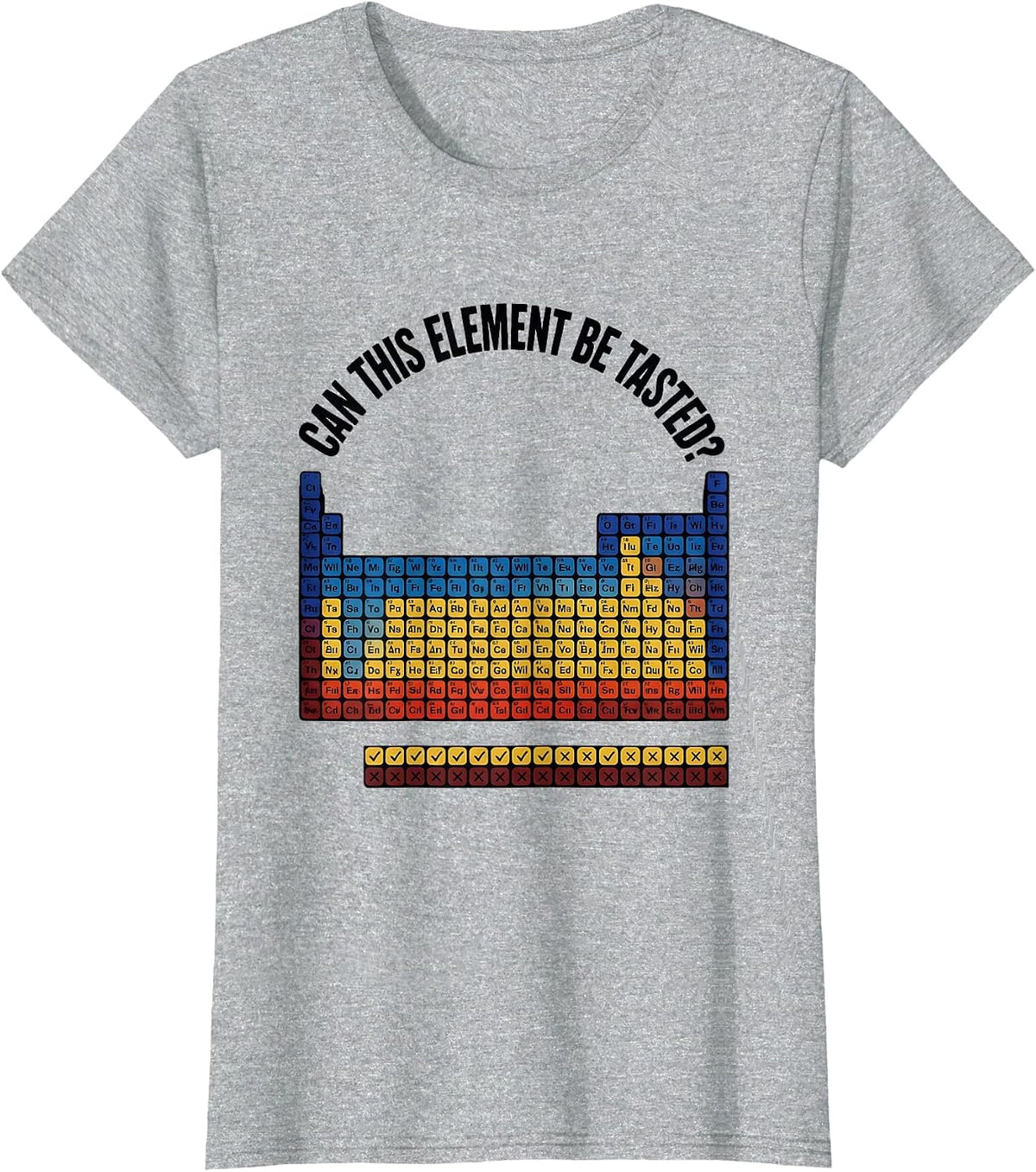 Women's Can This Element Be Tasted Funny Periodic Table Chemistry T-Shirt - Heather Grey