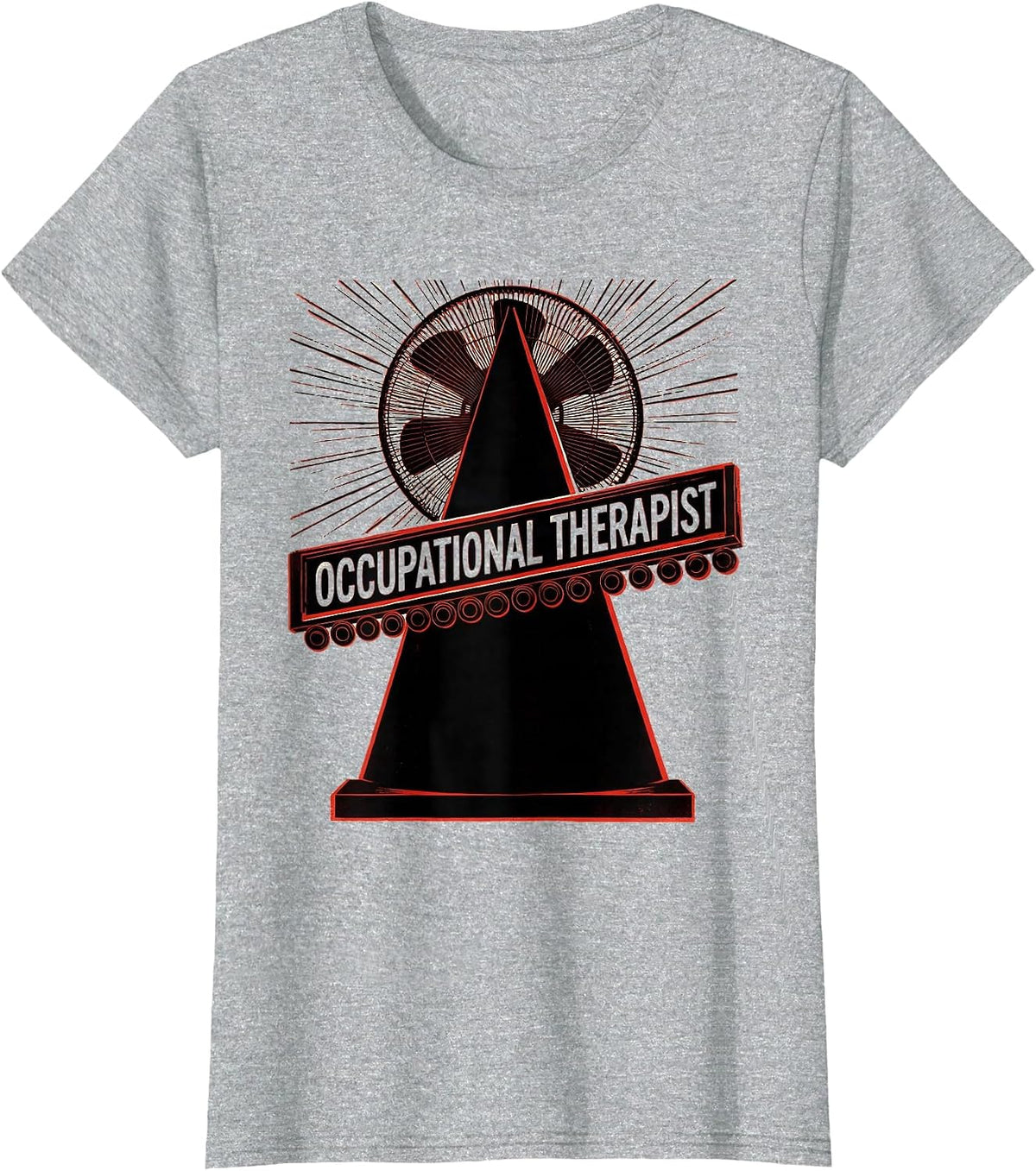 Occupational Therapist Constructivist Poster OT Work Pride T-Shirt - Heather Grey