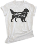 EVERTREE CLOTHING Golden Mama T-Shirt, Unisex Women's Shirt, Golden Retriever Owner, Best Dog Mama Gift - Heather Ash
