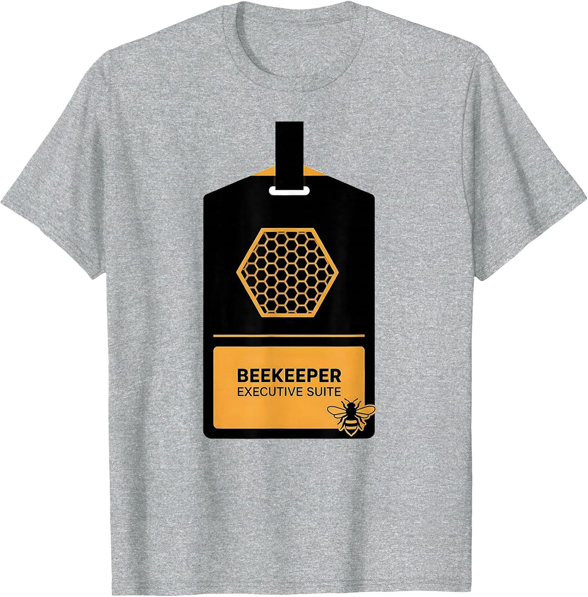 Men's Beekeeper Executive Suite Minimalist Beekeeper Humor T-Shirt - Heather Grey
