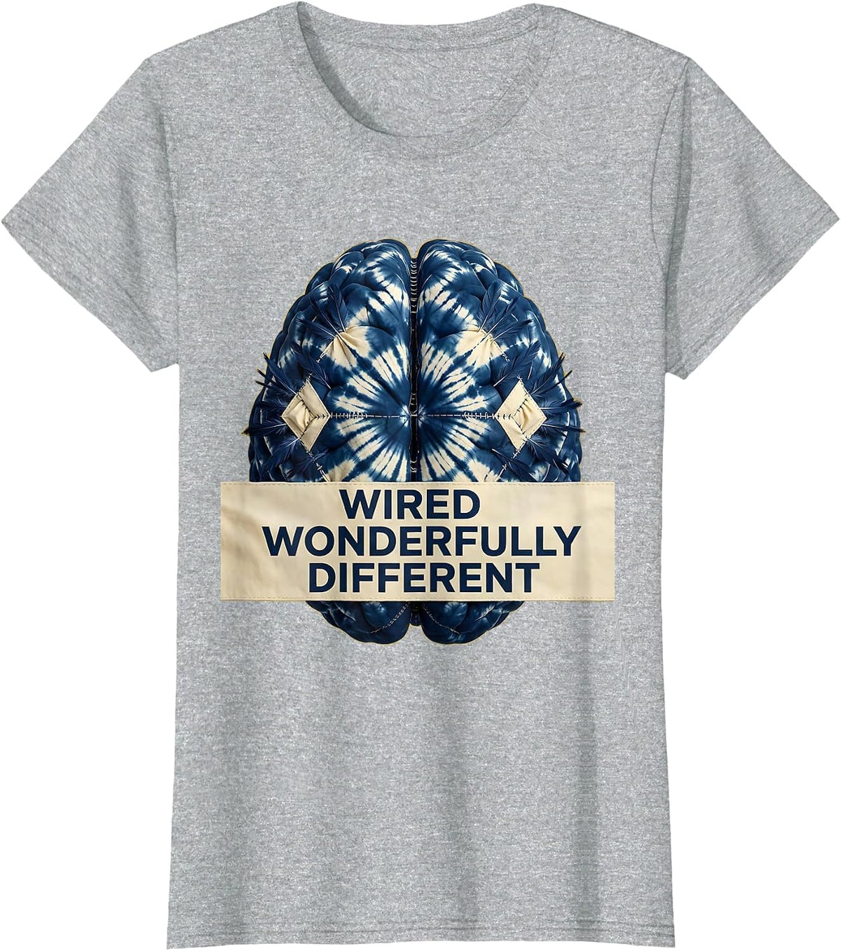 Wired Wonderfully Different Dyslexia Awareness T-Shirt - Heather Grey