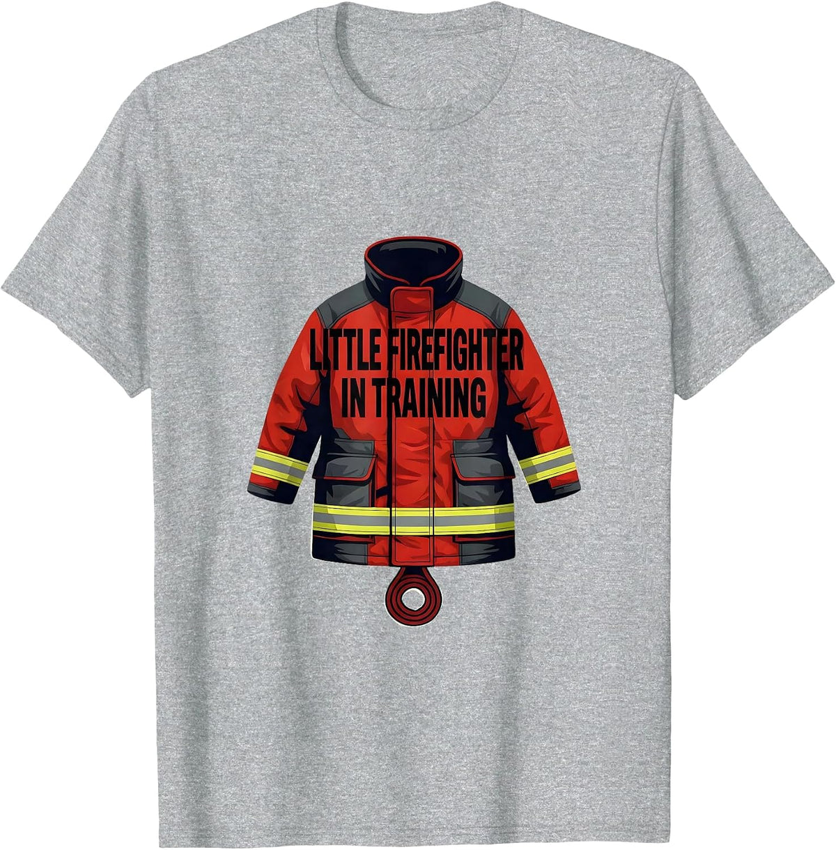 Men's Little Firefighter In Training Minimalist Toddler Boy T-Shirt - Heather Grey