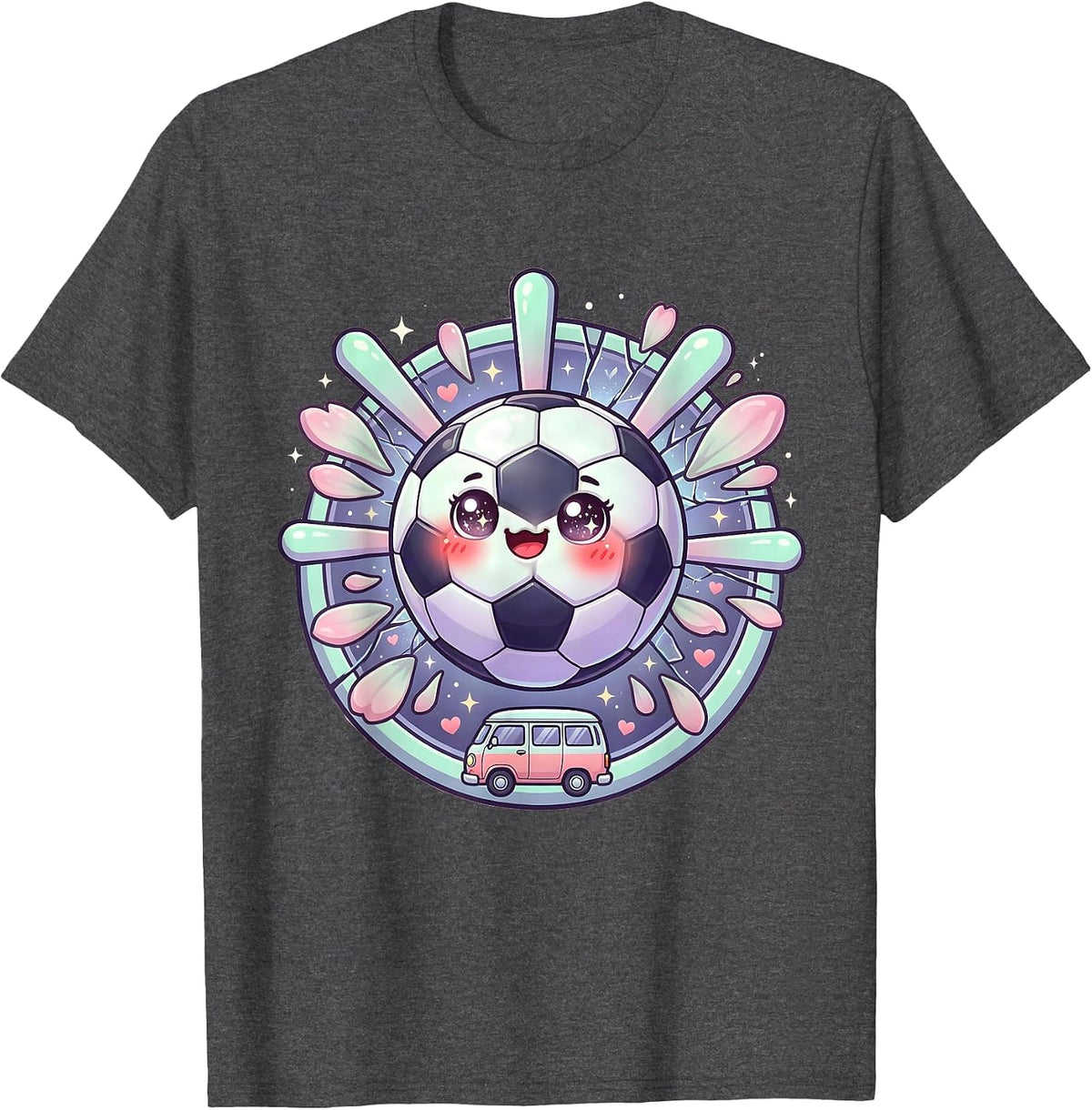Men's Soccer Mom Minivan Window Burst Graphic T-Shirt - Dark Heather Grey