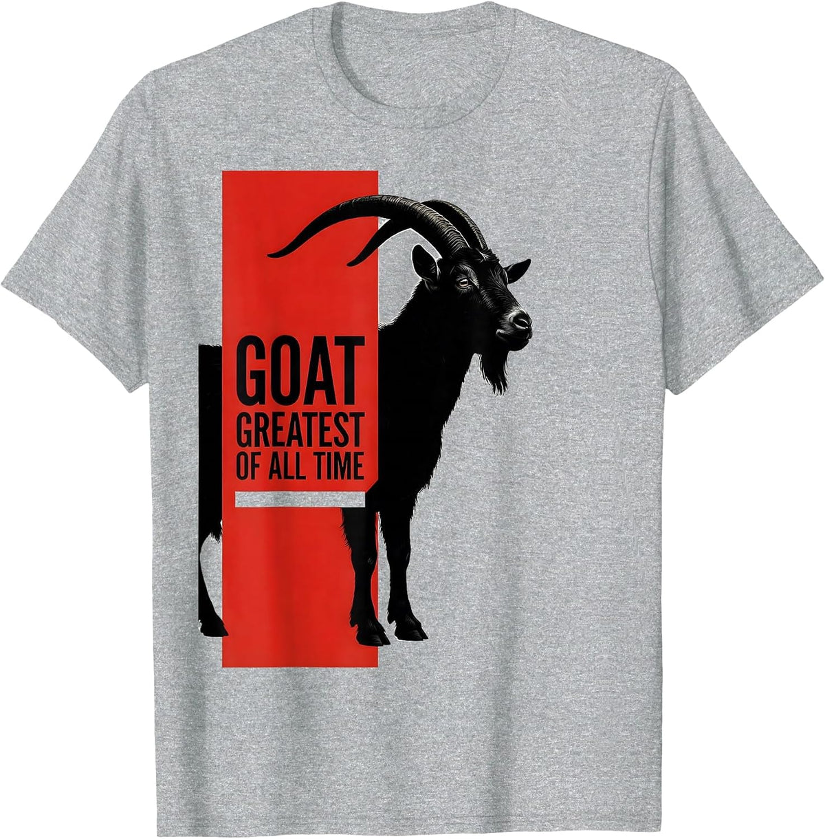 Men's GOAT Greatest Of All Time Funny Farm Animal Lover Gift T-Shirt - Heather Grey