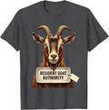 Men's Resident Goat Authority Funny Goat Lover Farm Humor T-Shirt - Dark Heather Grey