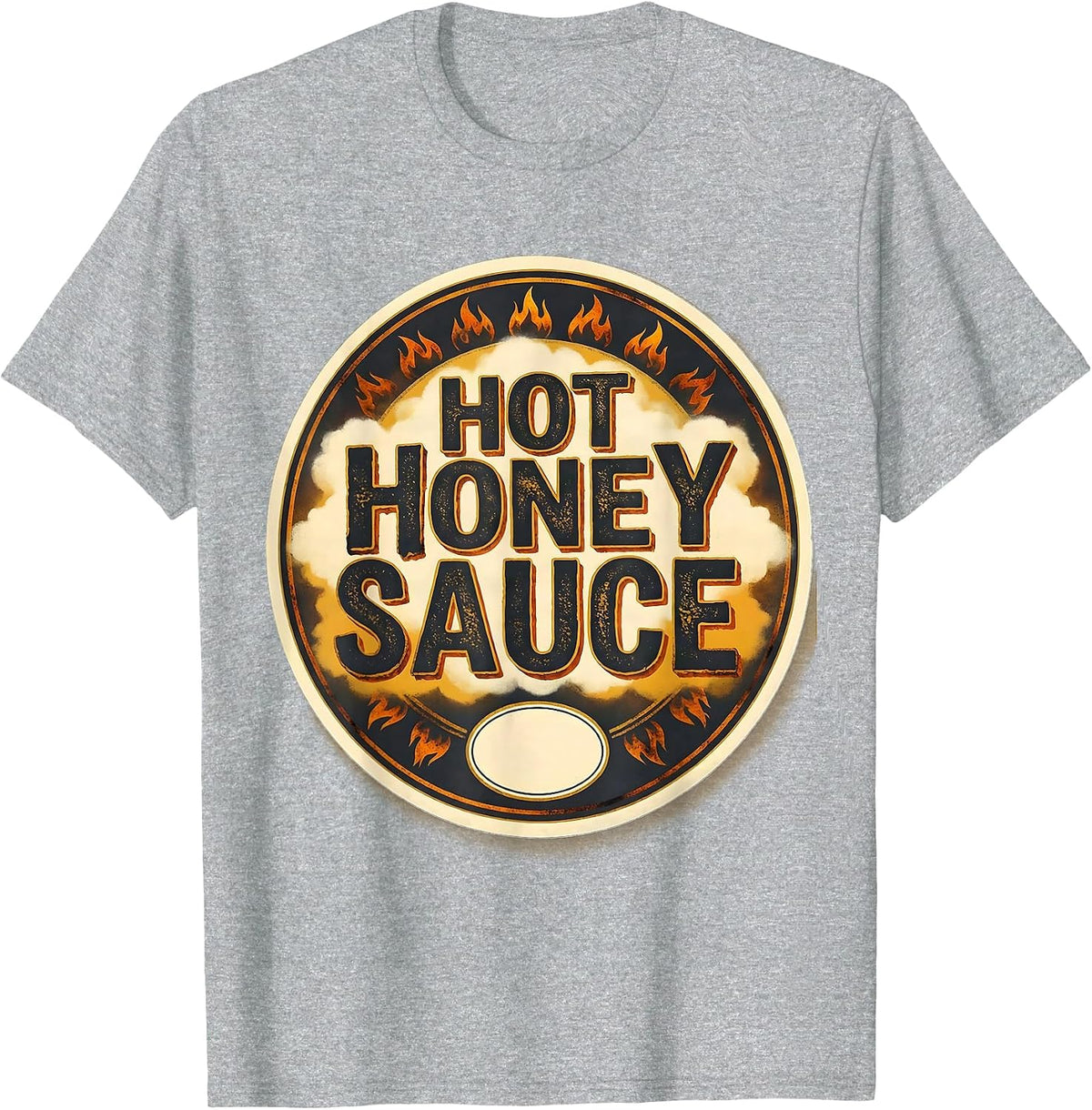 Men's Hot Honey Sauce Halloween Condiment Group Costume Humor T-Shirt - Heather Grey