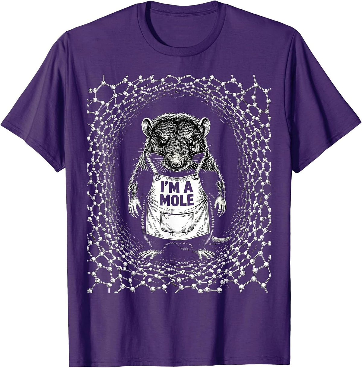 I'm A Mole Funny Chemistry Science Teacher Lab Humor T-Shirt - Purple