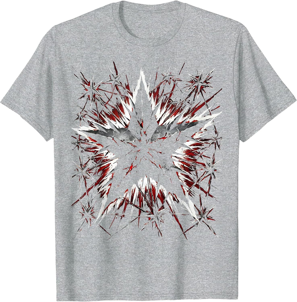Men's Dark Star Constellation Celestial Night Sky T-Shirt - Heather Grey