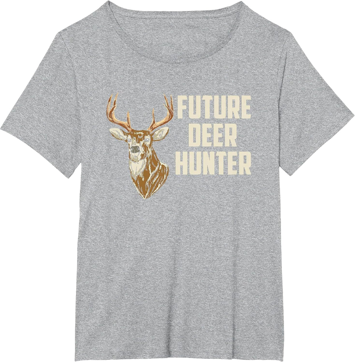 Future Deer Hunter Daddy's Hunting Buddy Toddler T-Shirt Tee Boys Kids Outdoor Gift - Heather Grey