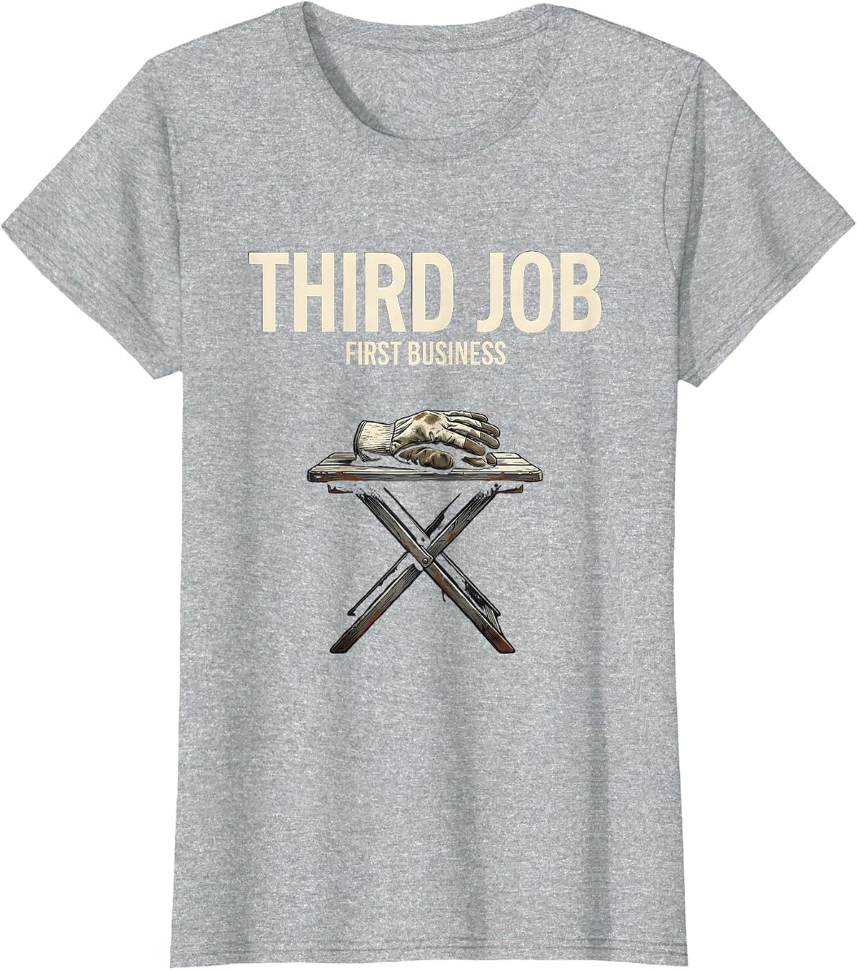 Third Job First Business Hustle Entrepreneur Motivation T-Shirt - Heather Grey
