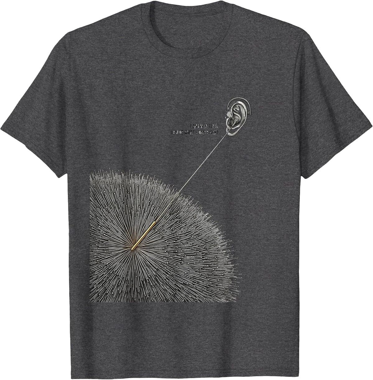 Men's I Answer First I Guide What Comes Next 911 Dispatcher T-Shirt - Dark Heather Grey