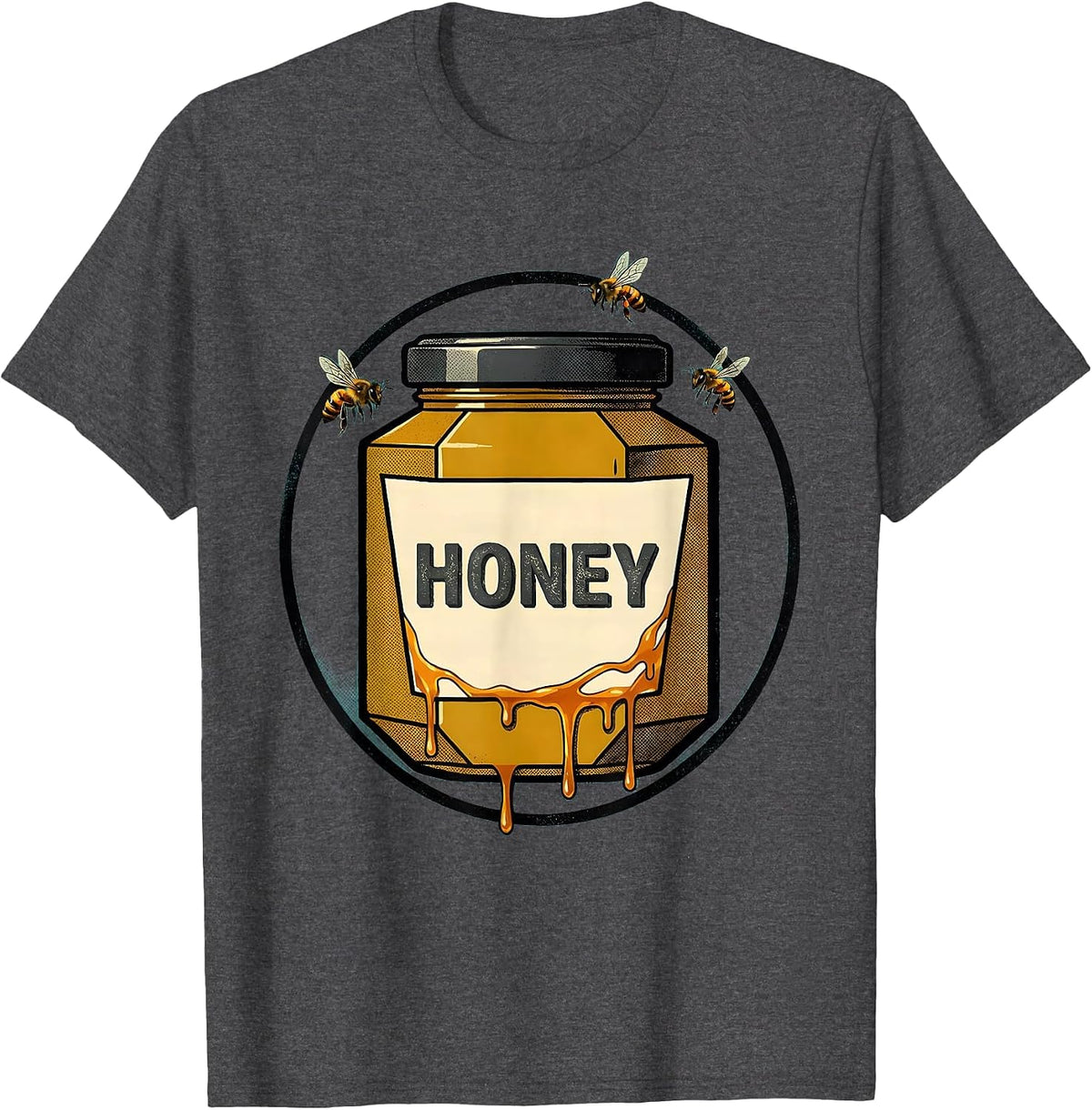 Honey Midcentury Modern Halloween Honey Pot Bee Costume T-Shirt - Dark Heather Grey