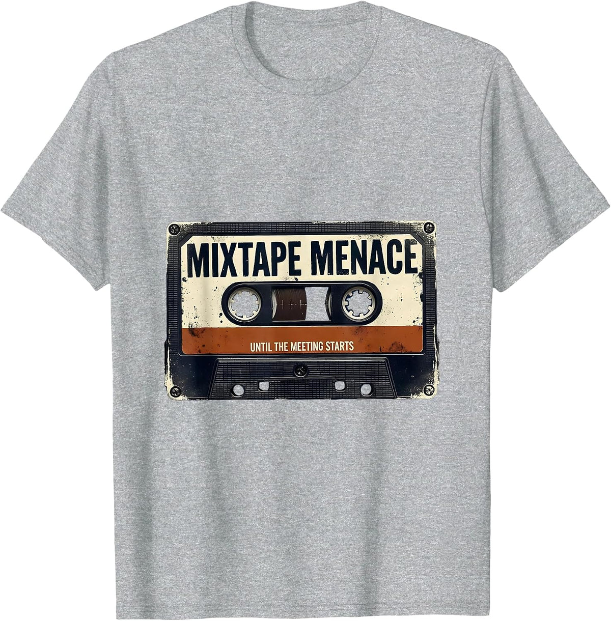Men's Mixtape Menace Until The Meeting Starts Streetwear T-Shirt - Heather Grey