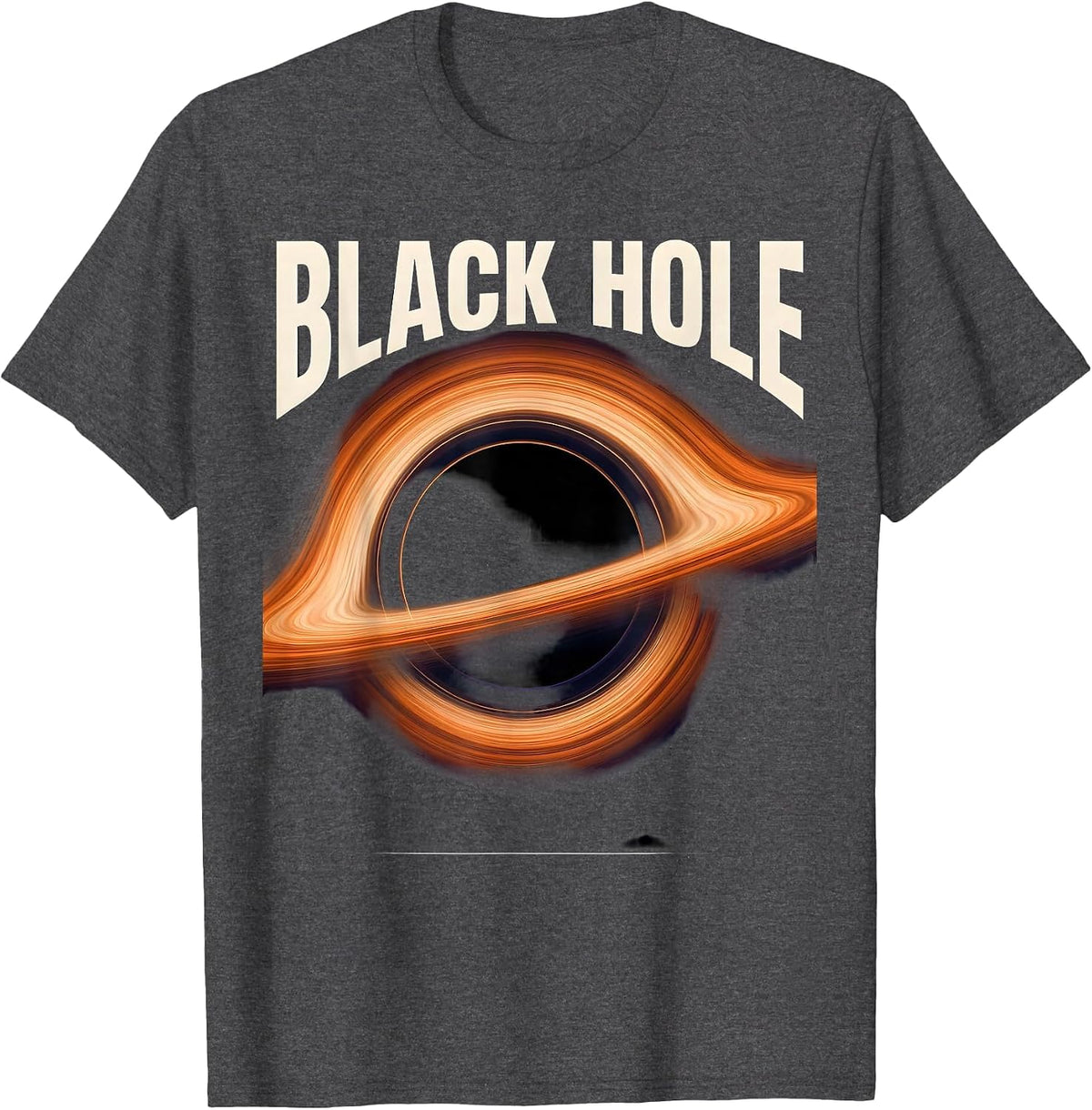 Black Hole Gradient Science Illustration Astrophysics Gift T-Shirt - Dark Heather Grey