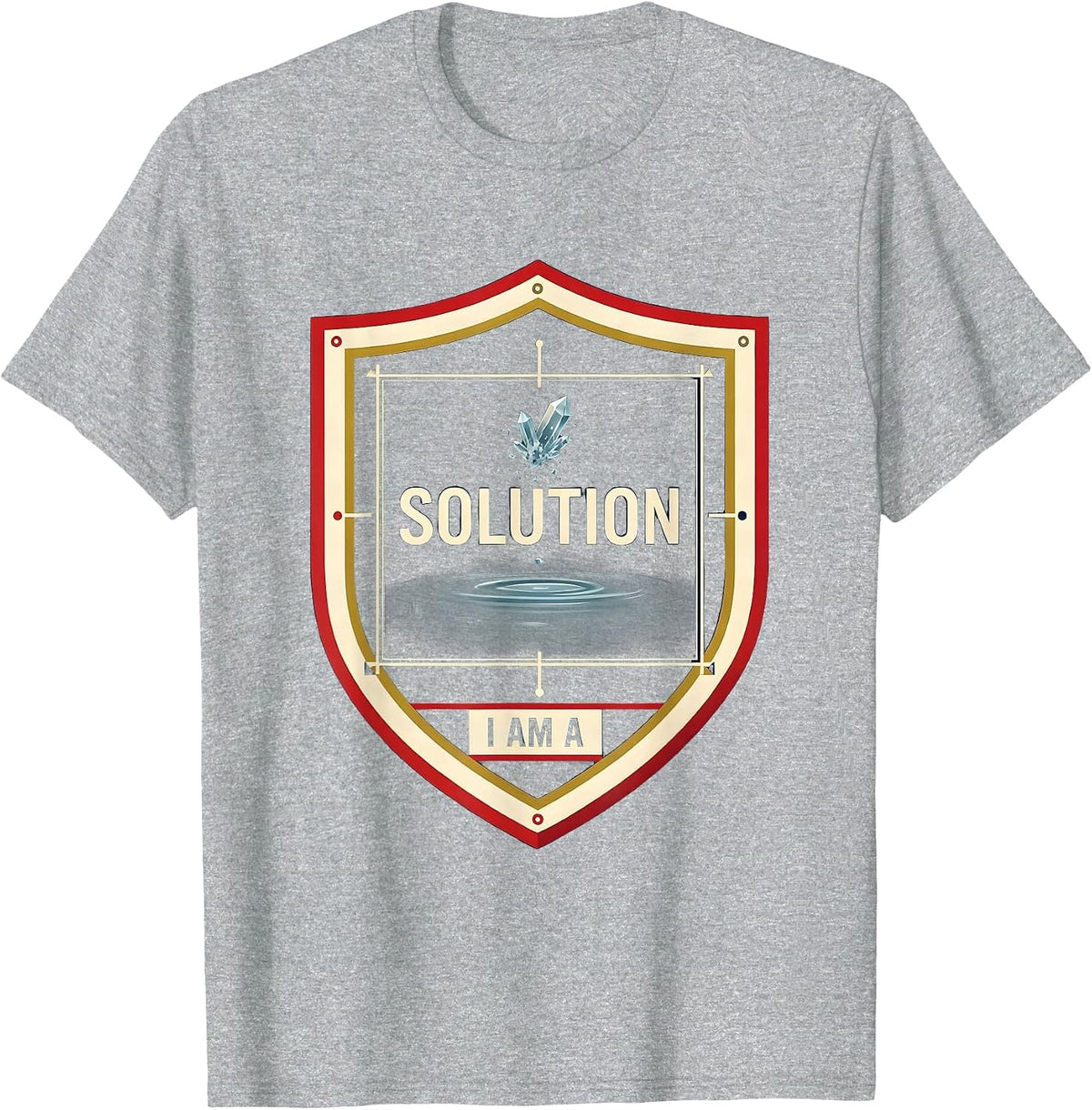 Men's I Am A Solution Funny Chemistry Science Humor T-Shirt - Heather Grey