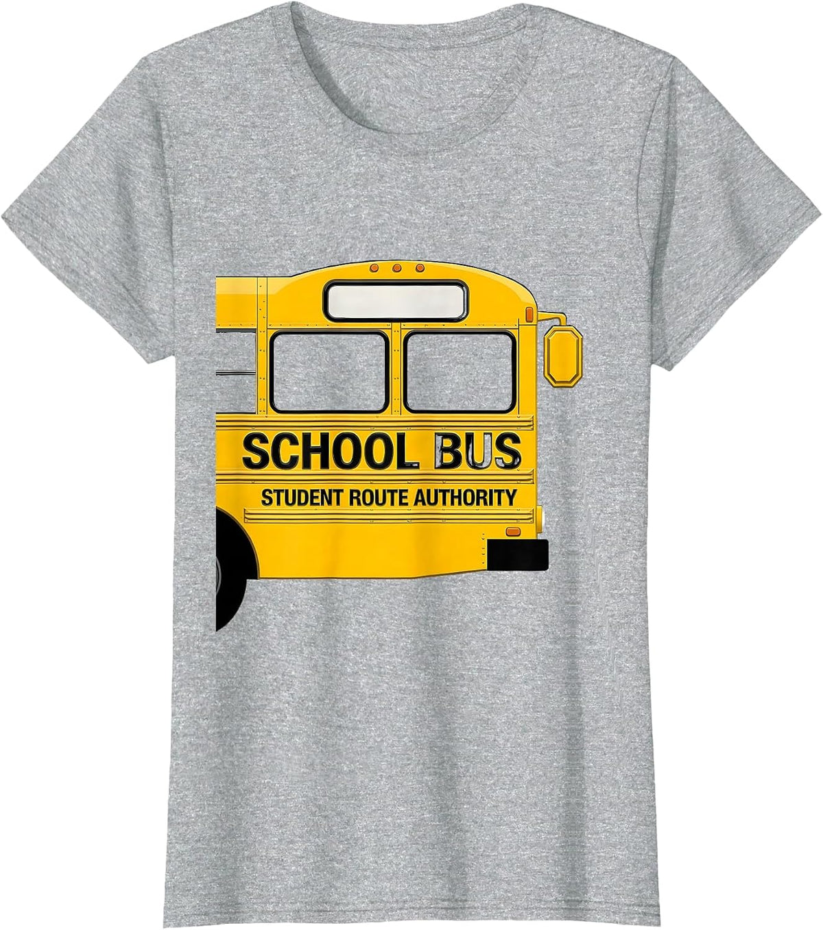 School Bus Student Route Authority Funny School Bus Driver T-Shirt - Heather Grey