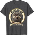 Men's Curled Up, Unarchived Quirky Hedgehog Lover Gift for Kids T-Shirt - Dark Heather Grey