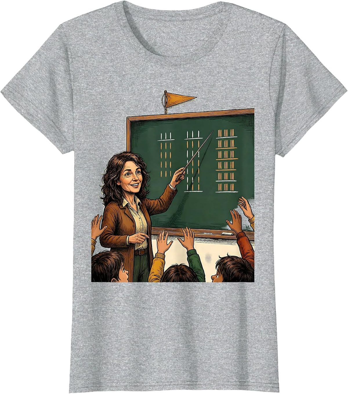 Spanish Teacher Seis Siete Classroom Meme Humor T-Shirt - Heather Grey
