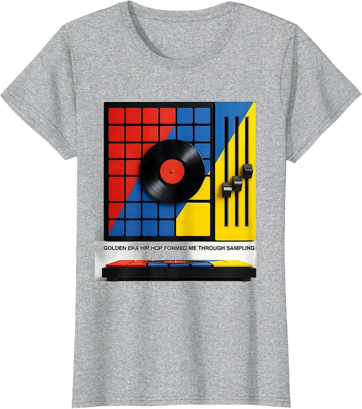 Golden Era Hip Hop Formed Me Through Sampling Retro T-Shirt - Heather Grey