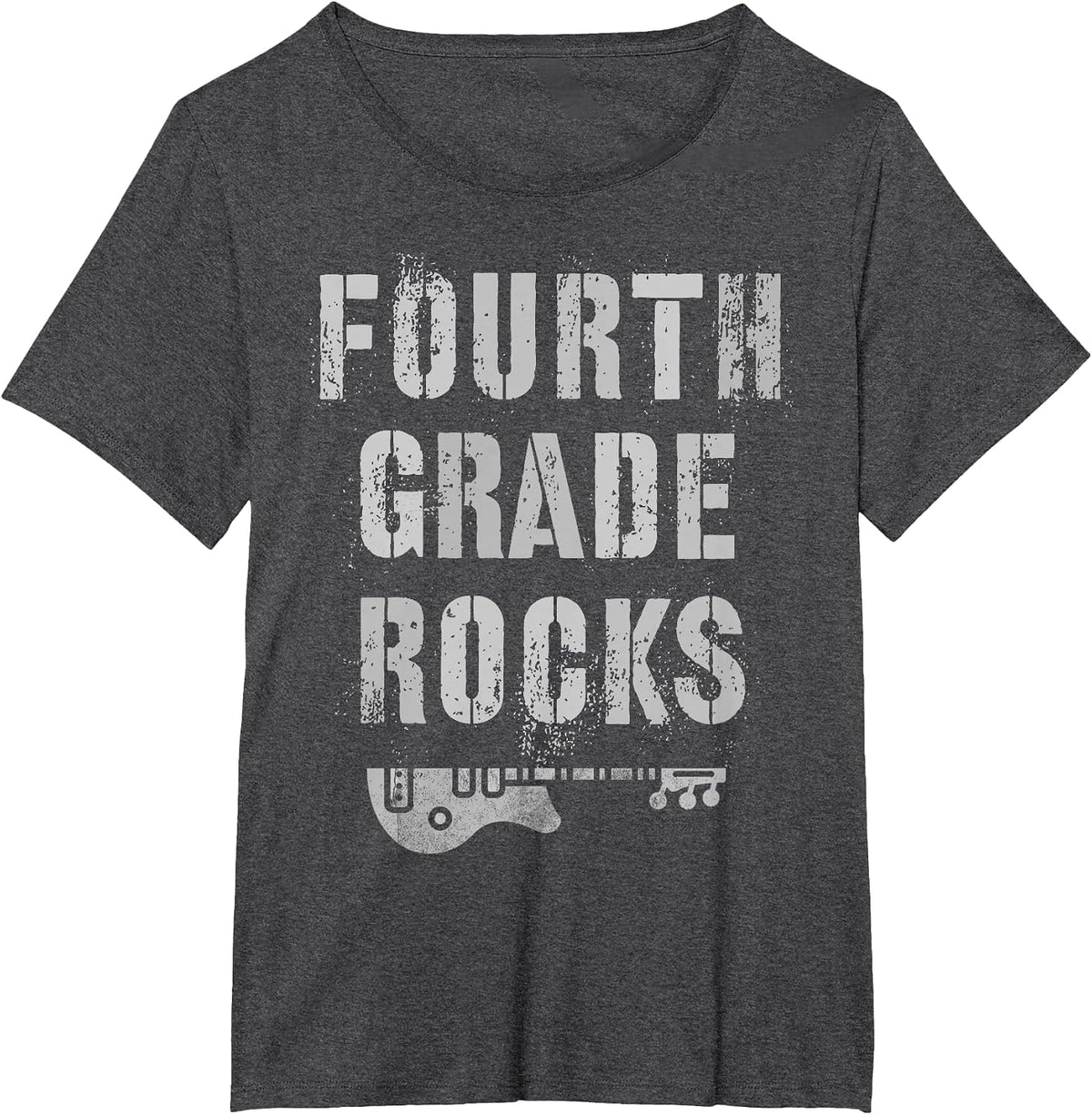 4th Grade Rocks Teacher Rockstars I Teach Ready to Rock T-Shirt - Dark Heather Grey