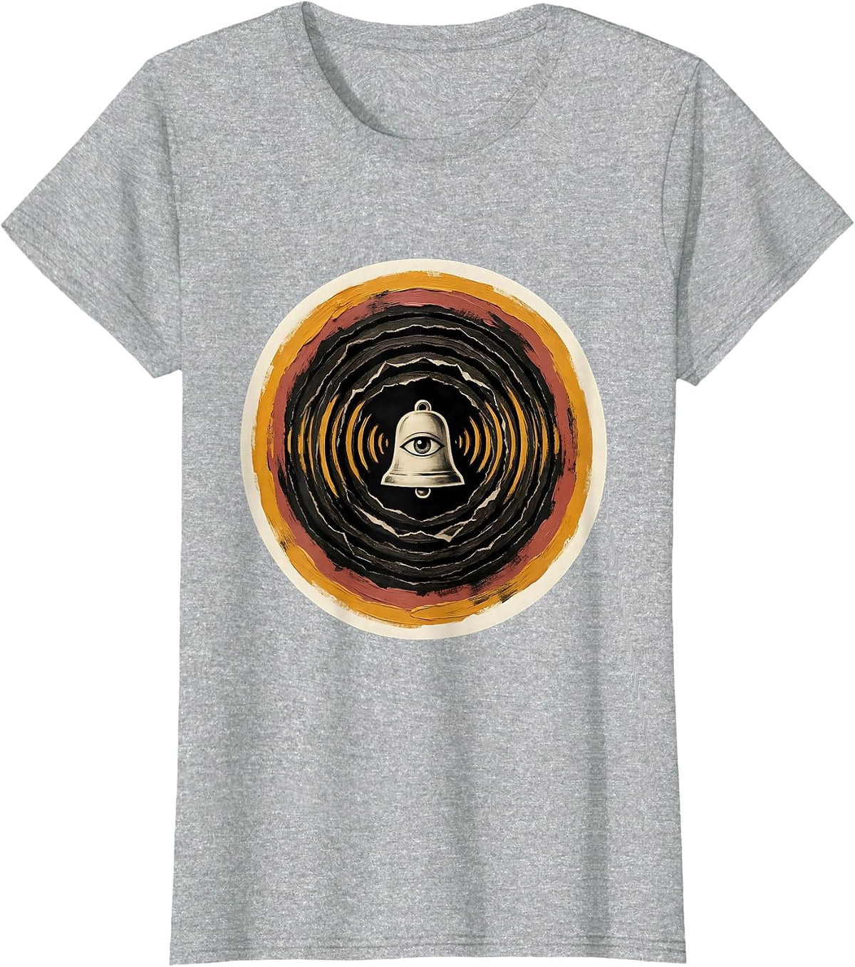 Calm Eye Bell School Counselor Workplace Humor T-Shirt - Heather Grey