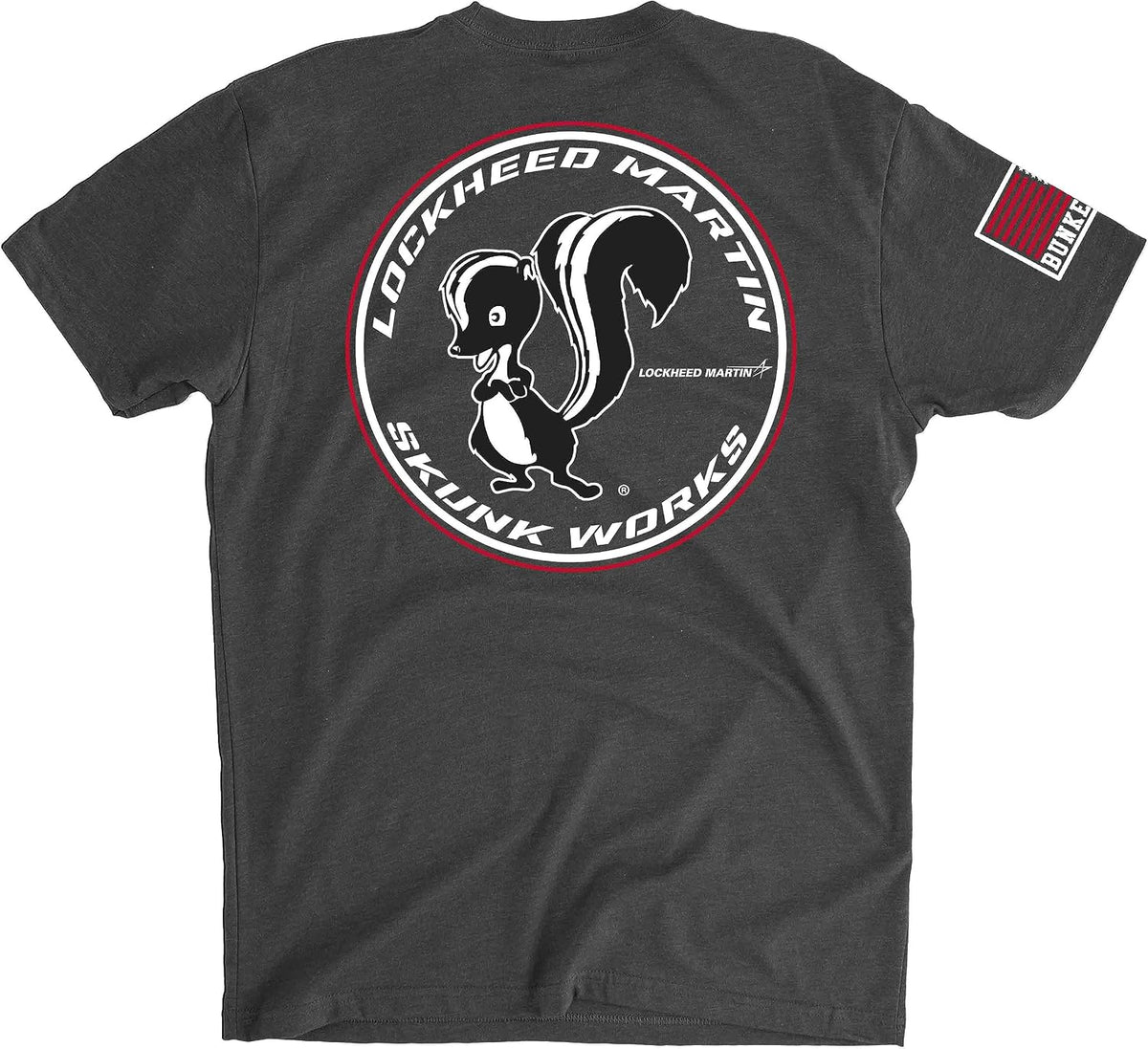 BUNKER 27 Skunk Works® T-Shirt – Aviation Graphic Tee – Officially Licensed Lockheed Martin® Apparel - Charcoal