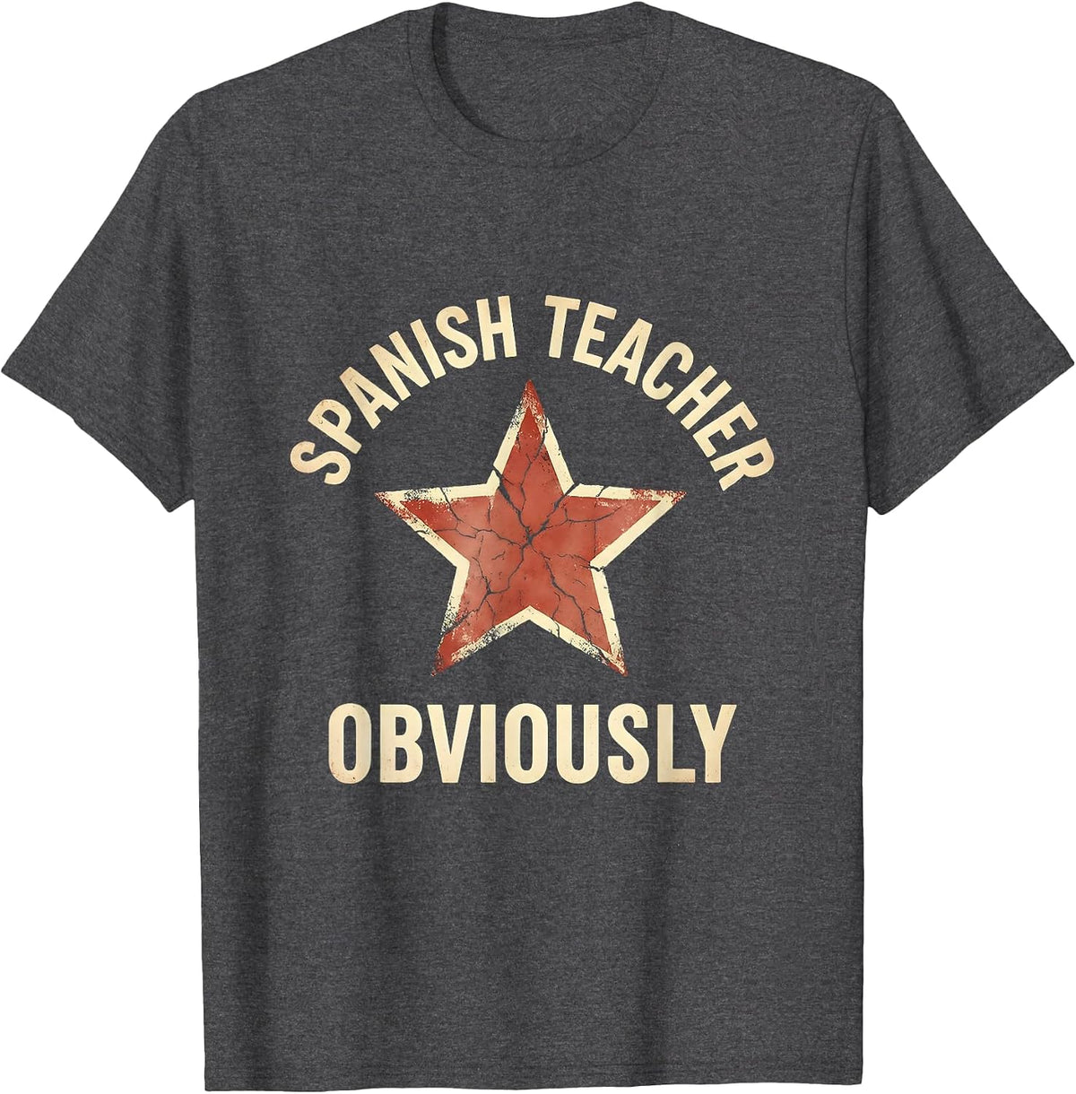 Spanish Teacher Proud Educator Graphic Design T-Shirt - Dark Heather Grey