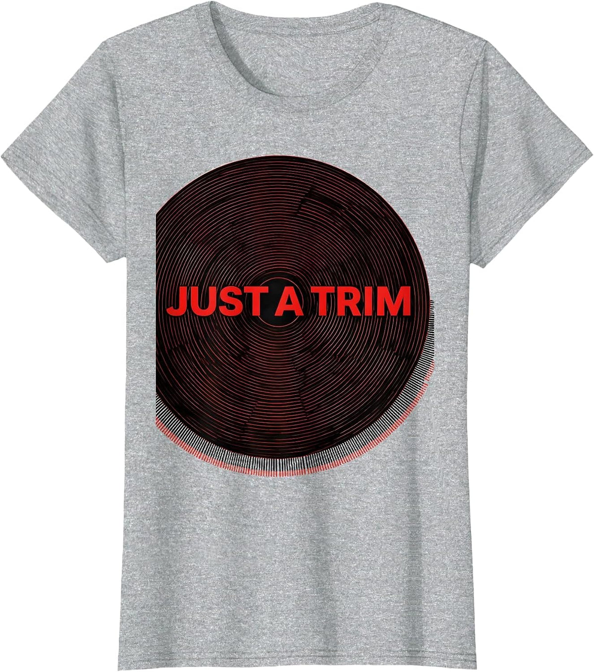 Women's Just A Trim Funny Hairdresser Barber Gift Christmas T-Shirt - Heather Grey