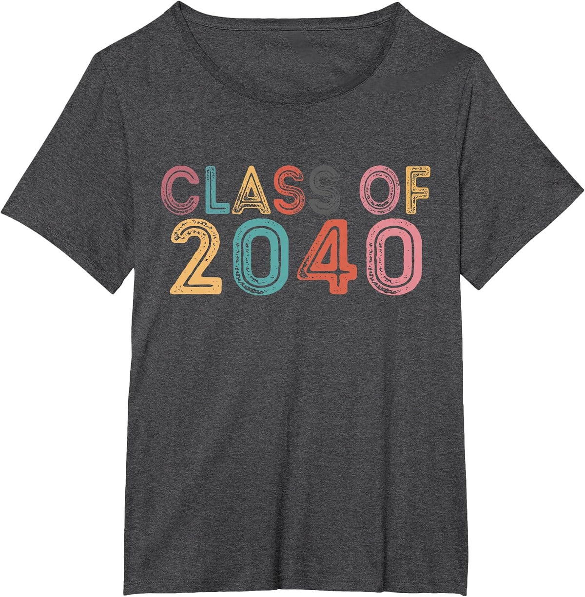 Class of 2040 Grow with Me Graduation 2040 T-Shirt - Dark Heather Grey
