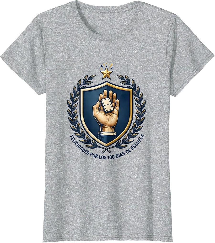 Felicidades por los 100 Días de Escuela Spanish Teacher T-Shirt - Heather Grey