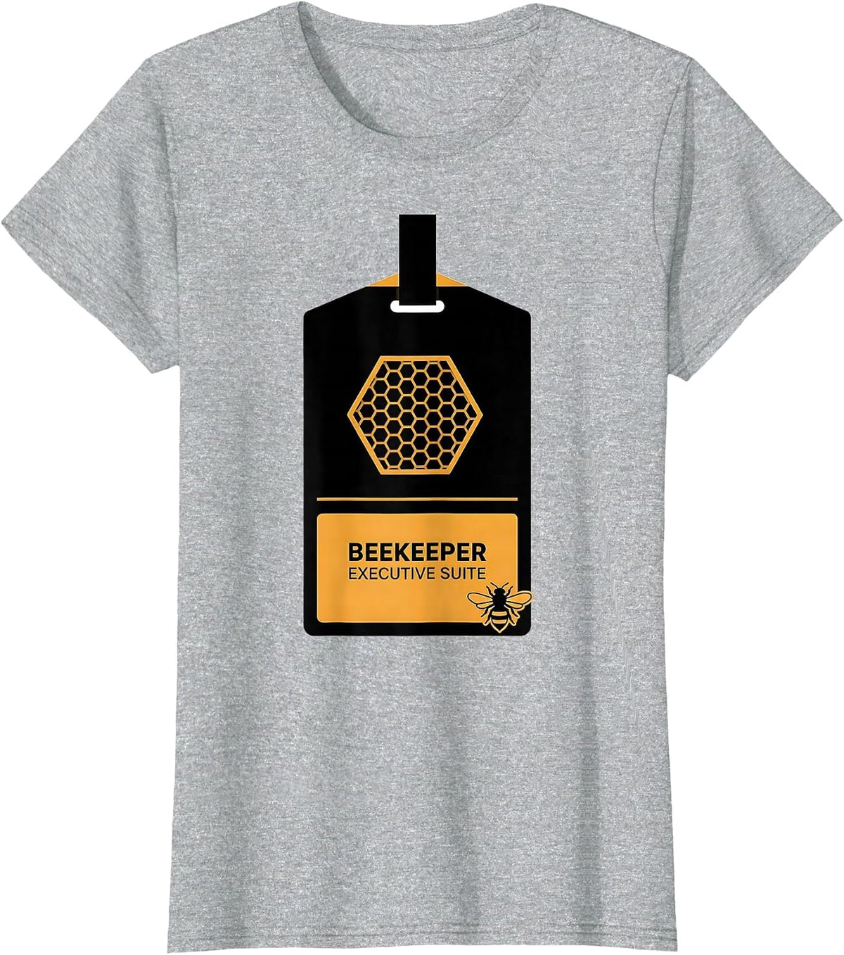 Women's Beekeeper Executive Suite Minimalist Beekeeper Humor T-Shirt - Heather Grey