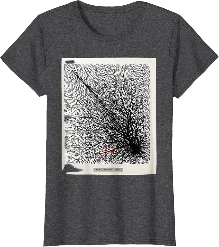 Women's I Have A Fast Reaction Rate Funny Science Chemistry Nerd T-Shirt - Dark Heather Grey