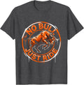 Men's No Bull Just Ride Rodeo Graphic Design T-Shirt - Dark Heather Grey