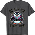 Men's Black Tie Every Time Tuxedo Formal Style Design T-Shirt - Dark Heather Grey
