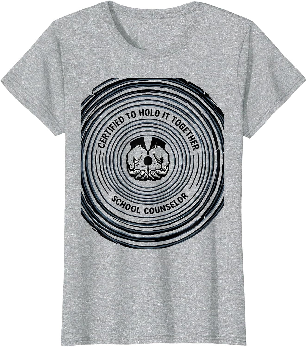 Certified To Hold It Together — School Counselor Funny T-Shirt - Heather Grey