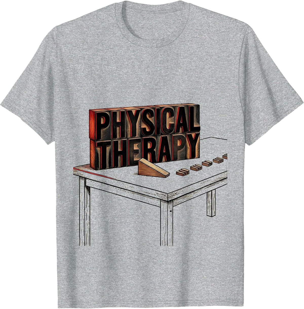 Men's Physical Therapy Occupational Therapist PT Month Work Wear T-Shirt - Heather Grey