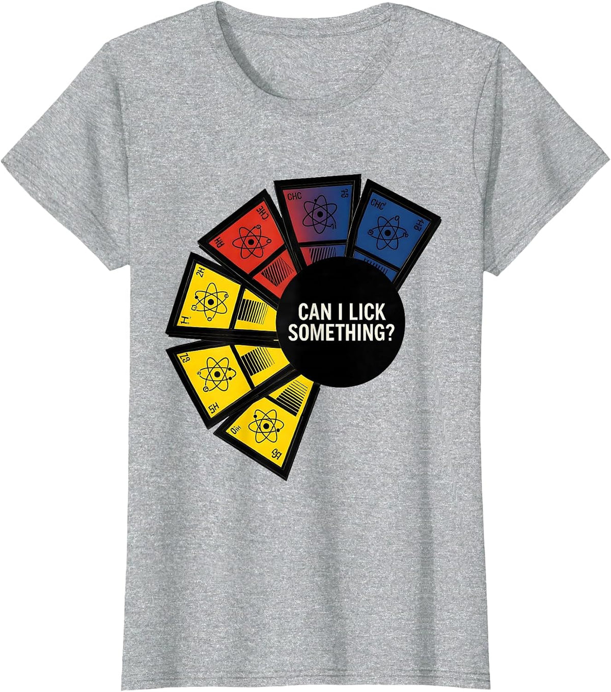 Can I Lick Something Funny Periodic Table Science Teacher T-Shirt - Heather Grey