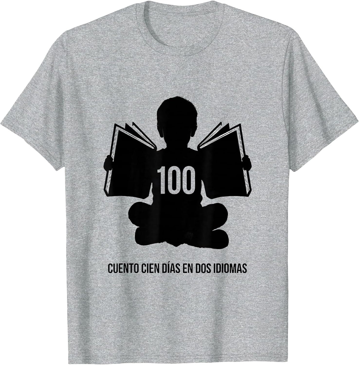 Men's Cuento Cien Días en Dos Idiomas Spanish Teacher 100th Day T-Shirt - Heather Grey