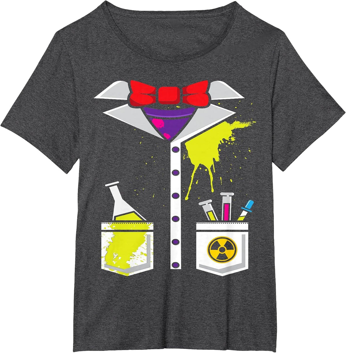 Mad Scientist Costume Halloween Carnival Science Chemistry T-Shirt - Dark Heather Grey