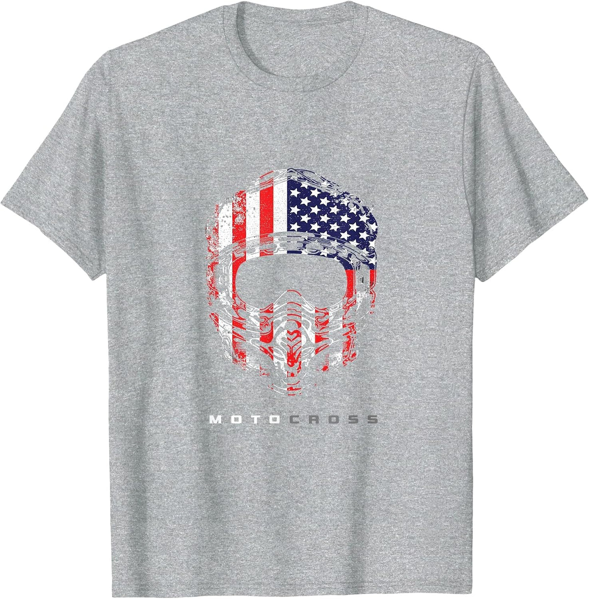 American Dirt Bike Motocross Apparel - Motocross Dirt Bike T-Shirt - Heather Grey